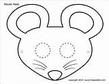 Printable Mouse Mask Masks Coloring Templates Pages sketch template