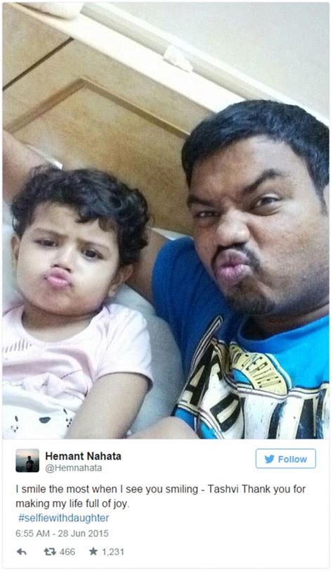 Indian Men Tweet Selfies With Daughters In Bid To Improve