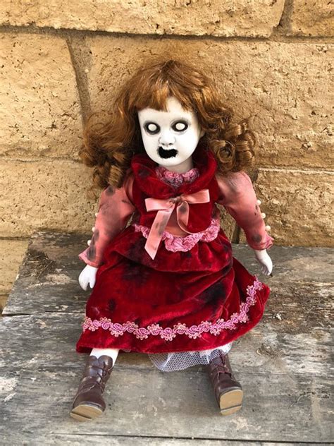 Ooak Sitting Screaming Creepy Horror Doll Art By Christie