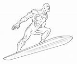 Surfer Superheroes sketch template