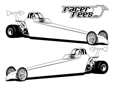 drag racing pages coloring pages