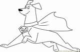 Coloring Dog Super Krypto Pages Color Coloringpages101 Cartoon Kids Printable sketch template