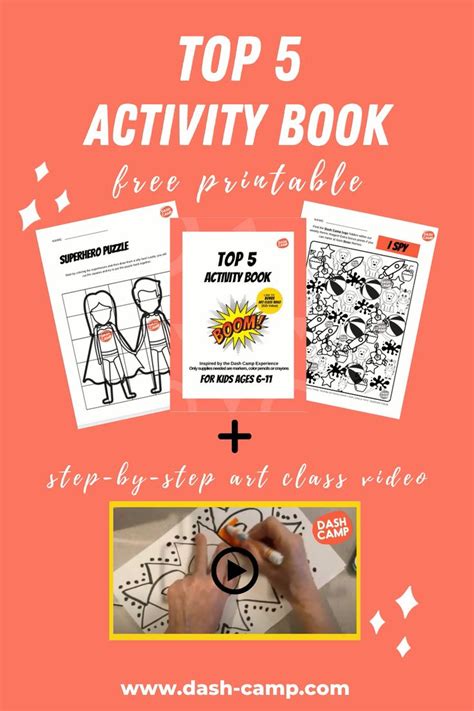 printable activity books  kids ages  video book