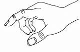 Hand Coloring Pages Pointing Main Finger Feet Drawing sketch template