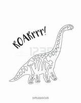 Dinosaur Fossil Coloring Pages Skeleton Getdrawings Vector Drawing Printable Getcolorings Outline sketch template