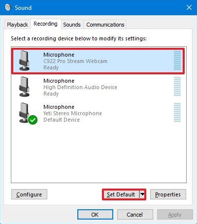 set   microphone    default  windows  windows central