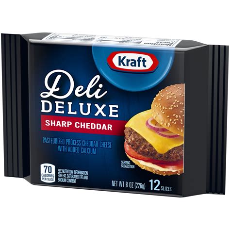 kraft deli deluxe sharp cheddar cheese slices pack  oz shipt