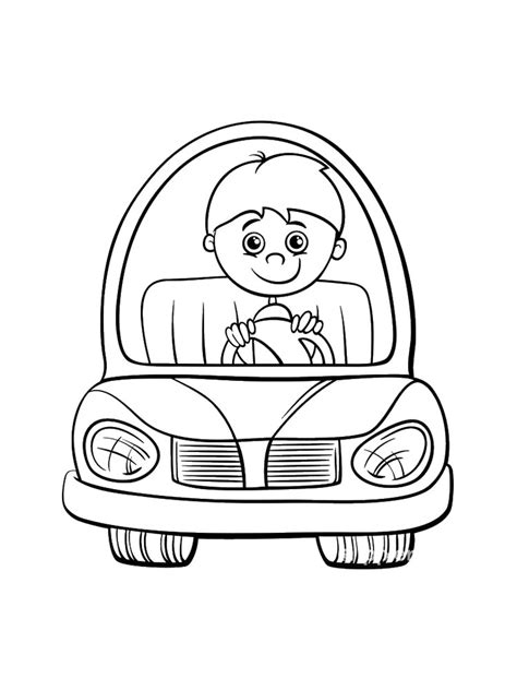truck driver coloring page