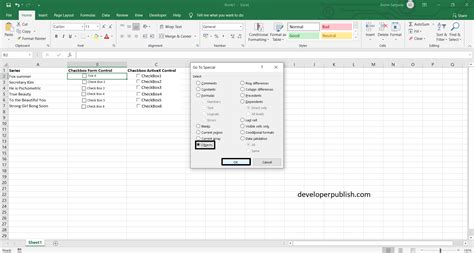 add  delete multiple checkboxes  excel