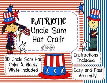 uncle sam hat printable craft   printable crafts uncle sam