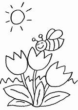 Biene Blume Malvorlage Malvorlagen Bienen Blumenwiese Schule Paveiksliukai Frühling Malen Flower Ausmalbildervorlagen Besuchen Motive Schneemann Bordado Patrones Pintadas Kaynak Malblatt sketch template