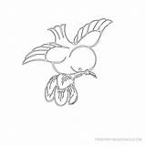 Bird Printable Stencil Stencils Library Clipart Line Popular Coloring sketch template