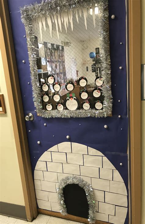 penguin and igloo door winter door decorations classroom door