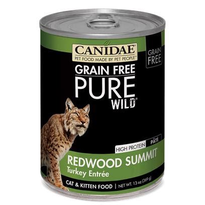 canidae grain  pure wild redwood summit turkey pate canned cat food