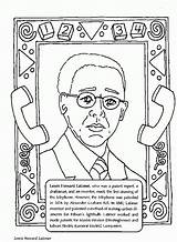 History Coloring Month Pages Kids Lewis Latimer Howard sketch template