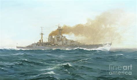 Hms Hood 1919 Painting By Duff Tollemache