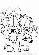 Odie Coloring Pages Garfield Getcolorings sketch template
