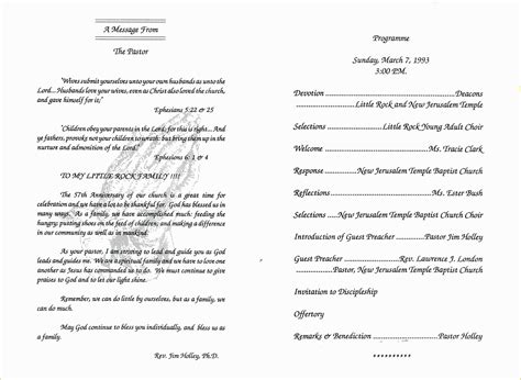 printable church program template     fold wedding program template