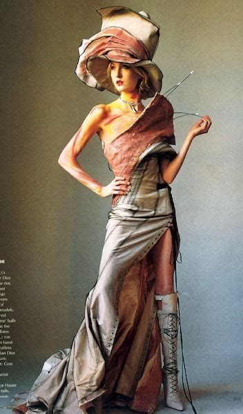 christian dior couture spring 2000 from galliano s grungy