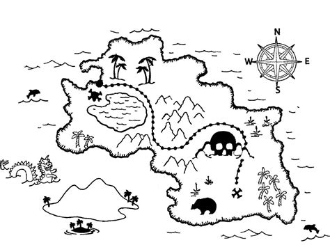 treasure map coloring pages getcoloringpagescom