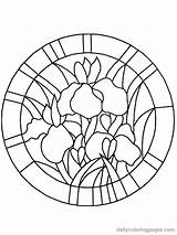 Coloring Stained Glass Pages Printable Flower Window Sheets Medieval Tiffany Colouring Kids Print Easter Flowers Stain Color Patterns Visit Designs sketch template