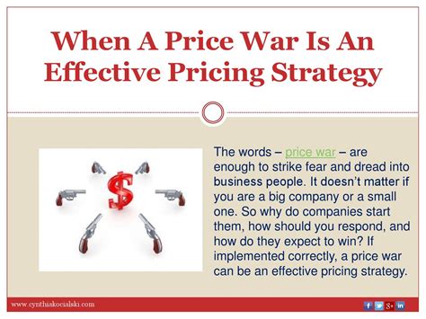 price war   effective pricing strategy  cynthia kocialski