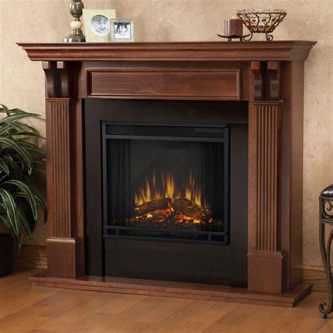 real flame ashley   electric fireplace  mahogany    home depot