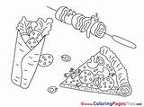 Fastfood Printable Colouring Coloring Pages Food Sheet Title Sheets sketch template