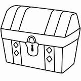 Treasure Chest Draw Drawing Coloring Simple Chests Map Kids Color Empty Easy Locked Opened Yet sketch template