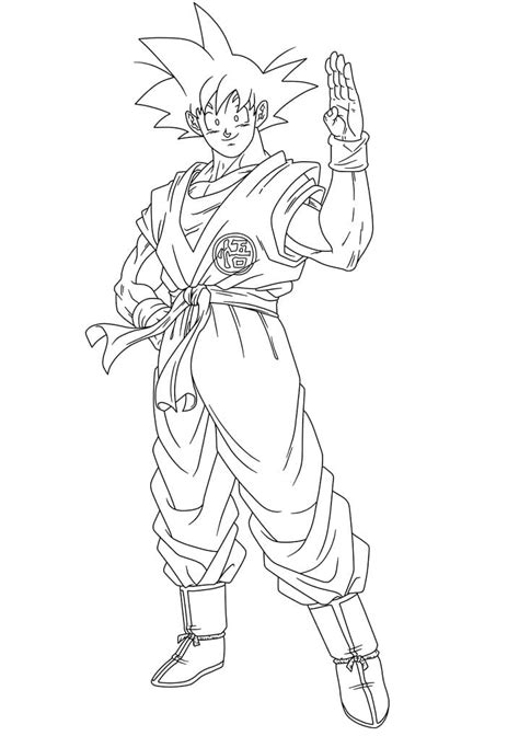 son goku coloring page  printable coloring pages  kids