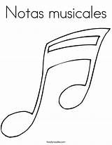 Nota Musicales Musical Pintar sketch template