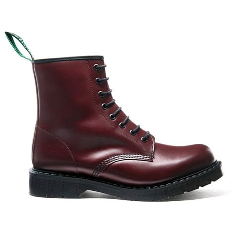 solovair unisex oxblood  shine  eye derby boots   ox