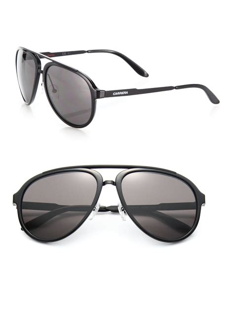 Carrera 58mm Aviator Sunglasses In Black For Men Lyst