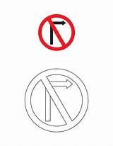 Sign Coloring Road Signs Traffic Pages Printable Stop Light Parking Turn Right Cliparts Clipart Kids Prohibited Clip Do Go Library sketch template