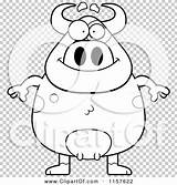 Plump Cow Upright Outlined Thoman Cory sketch template