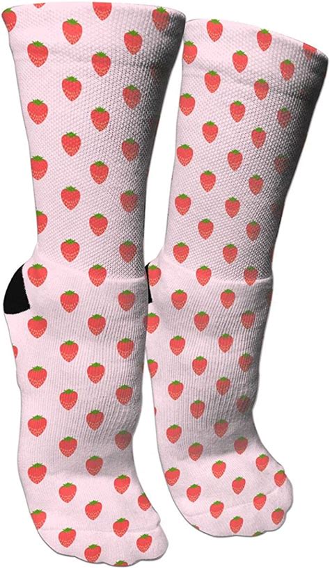 Crazy Socks Pink Strawberry 3d Crew Socks Clothing