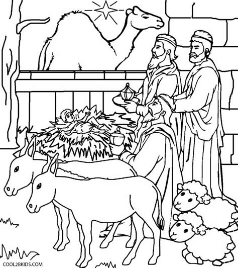 nativity scene cutouts  coloring coloring pages