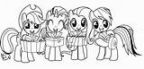 Pony Little Coloring Friendship Magic Pages Kids sketch template