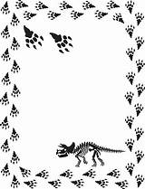 Dinosaur Footprint Footprints Skeleton Triceratops Dino Frame Illustrations Clip Vector Illustration Vectors Graphic Check Stock Insects Dazzling Animals Box Light sketch template