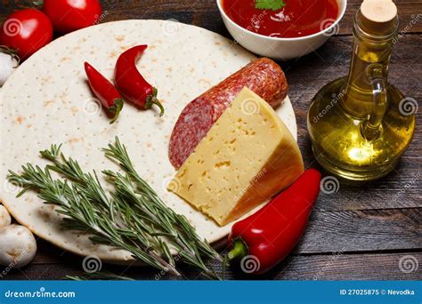 pizza ingredients stock image image   cooking