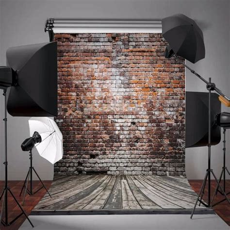 photography studio vintage brick wall backdrop seamless surface  reflective