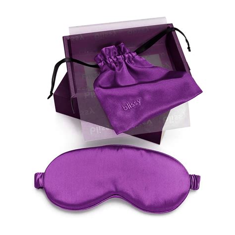 blissy silk sleep mask 100 mulberry 22 momme royal purple