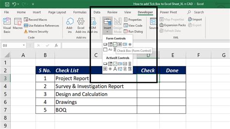 Checkbox In Excel Sheet How To Add A Check Box Control An Excel My