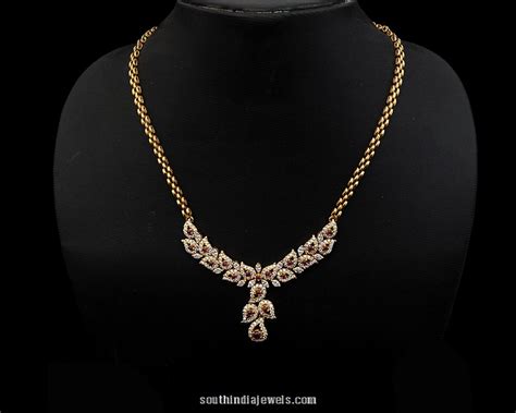diamond necklace design  nathella jewellery south india jewels