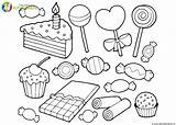 Snoep Kleurplaten Kleurplaat Eten Taart Snoepjes Tekenen Tekeningen Schattige Uitprinten Sprookjes Alimentos Verjaardag Bonbon Downloaden Ixquick Kinderen sketch template