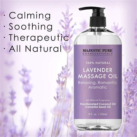 majestic pure lavender massage oil for men and women
