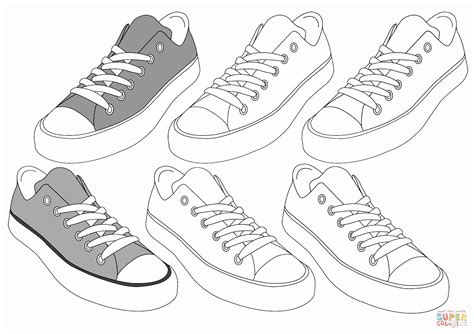 sneaker coloring pages coloring home
