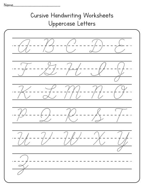 practice cursive worksheet printable