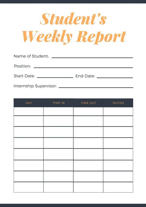 weekly  report templates  allbusinesstemplatescom