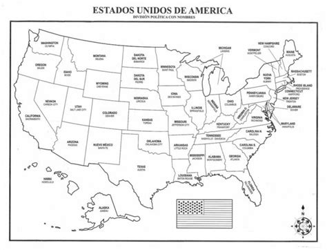 mapa de estados unidos  nombres capitales estados  colorear imagenes totales